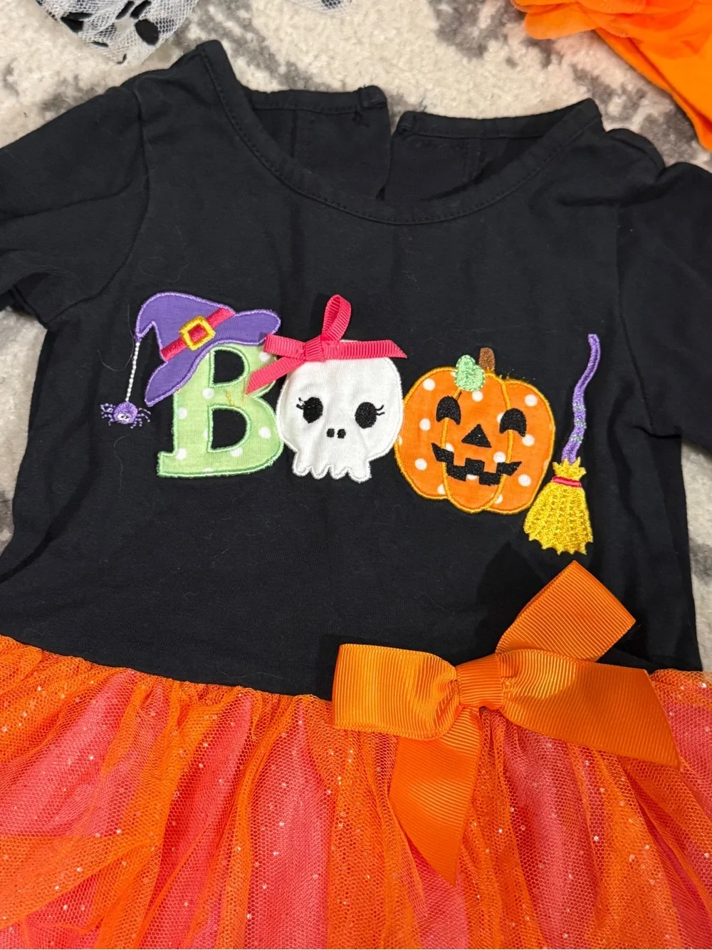 Goodlad Halloween Glittery Tutu Dress with Coordinating Headbands 12m